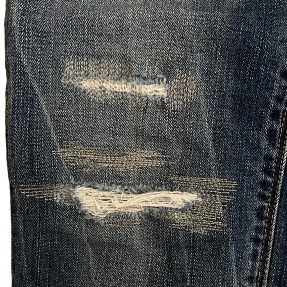 White House Black Market Metallic Thread Destructed Skinny Leg Size 2 - Picture 5 of 6